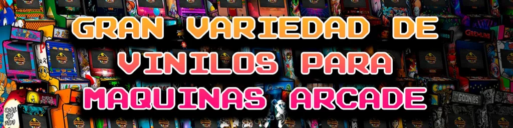 variedad de vinilos para maquinas arcade